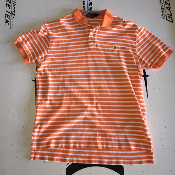 White and orange Ralph Lauren polo✨✨✨ - Picture 1 of 2